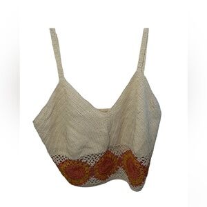 Ashley Stewart. Crotchet boho crop top. 18/20. NWT